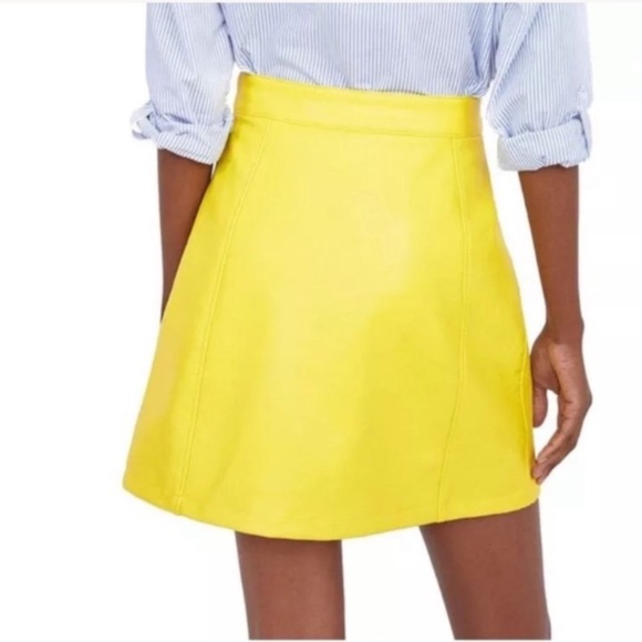 Zara Vibrant Yellow faux Skirt – XS (Fits Like a Small) - Picture 3 of 9